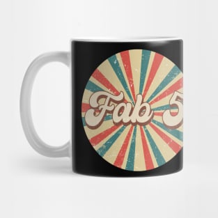 Circle Design Fab Proud Name Birthday 70s 80s 90s Styles Mug